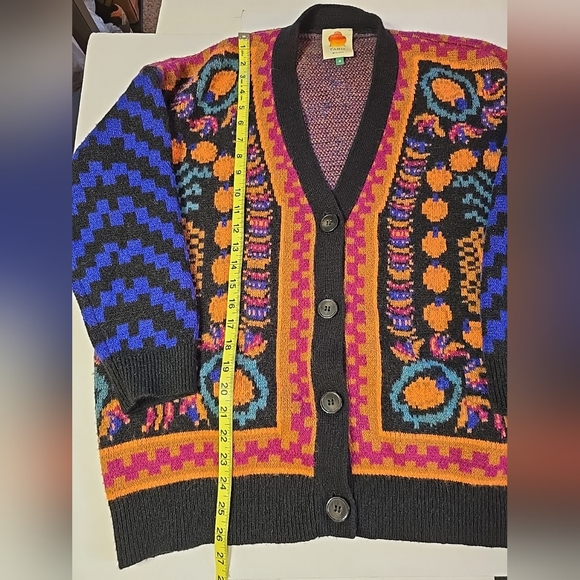 Farm Rio Pineapple Cardigan Size M See Measurements For Sizing - Picture 8 of 11
